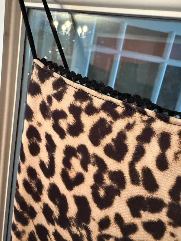 Bershka Bershka contrast trim strappy maxi dress in leopard print