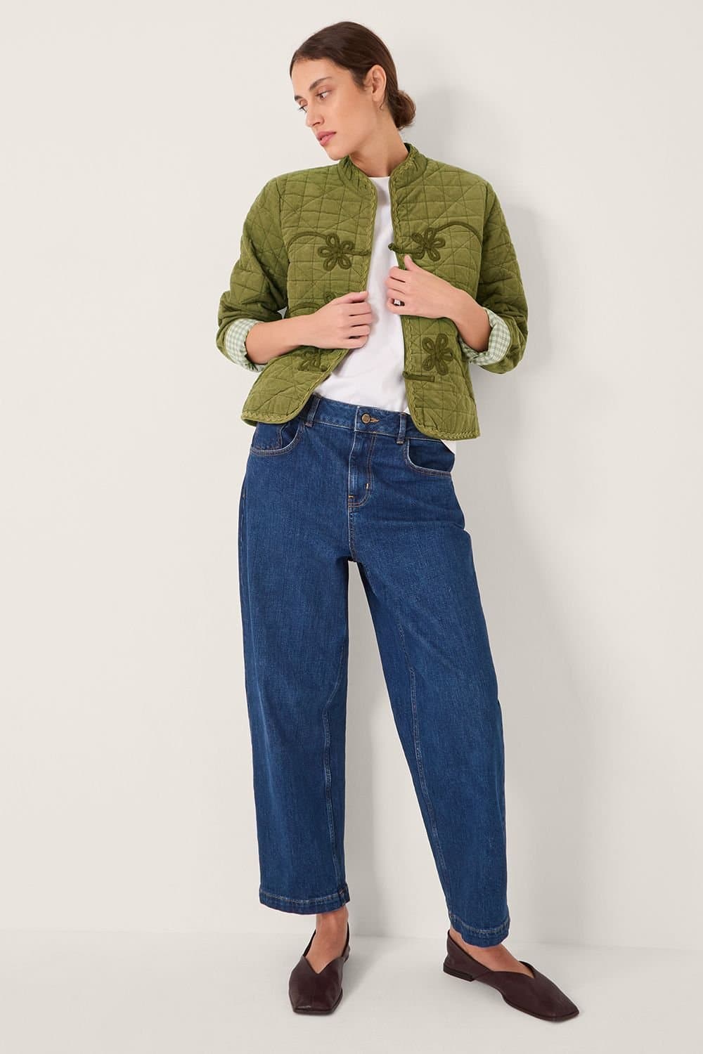 Monsoon Monsoon Green Quilted Corduroy Jacket