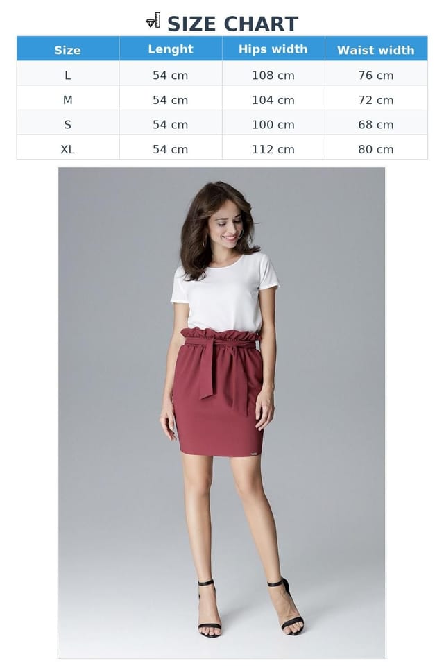Love Lace Love Lace Women's Fitted Pleated Top Mini Skirt with Tie Belt in Burgundy - 3