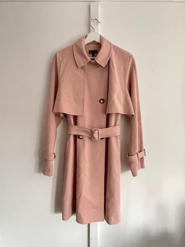 Topshop Topshop Pink Mid-Length Trench Coat Women’s Size UK 14