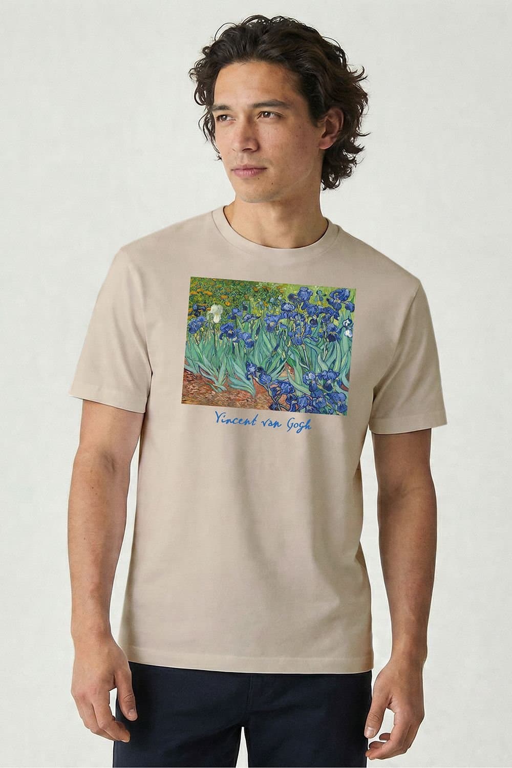 Musee DArt Musee D'Art Men's Vincent Van Gogh - IRISES T-Shirt in Ecru