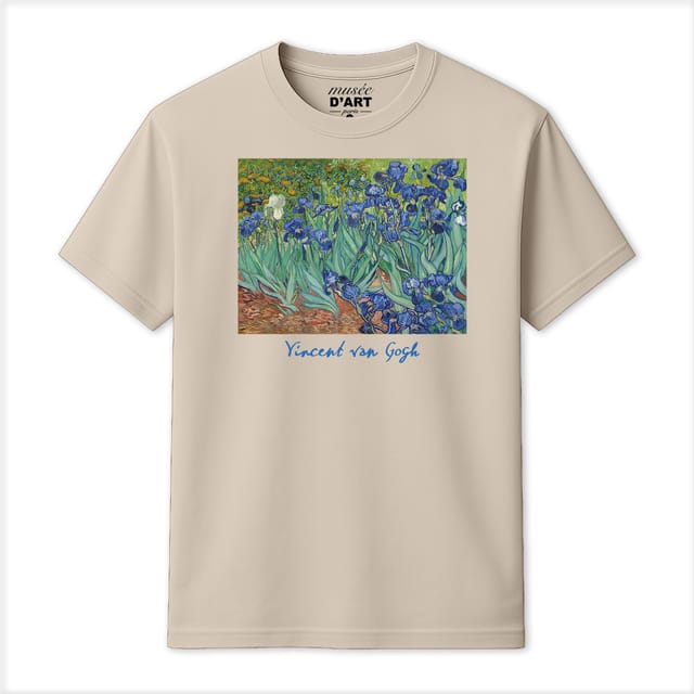 Musee DArt Musee D'Art Men's Vincent Van Gogh - IRISES T-Shirt in Ecru - 2