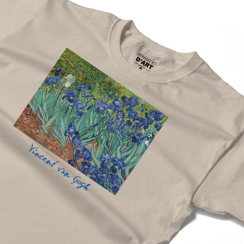Musee DArt Musee D'Art Men's Vincent Van Gogh - IRISES T-Shirt in Ecru - 4