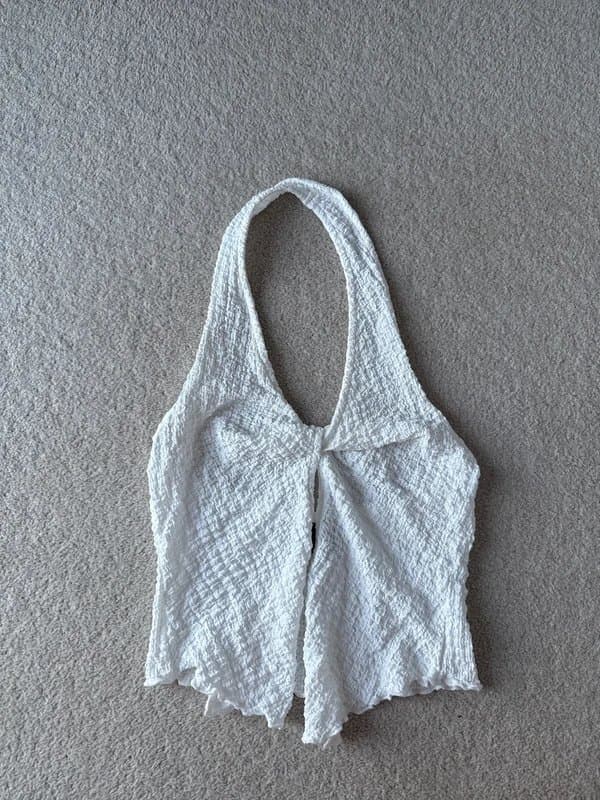 ASOS ASOS crepe halter crop top