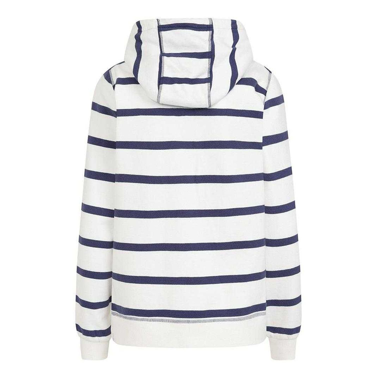 Lazy Jacks Lazy Jacks Women's Striped Full Zip Hoodie in Dark Blue - 2