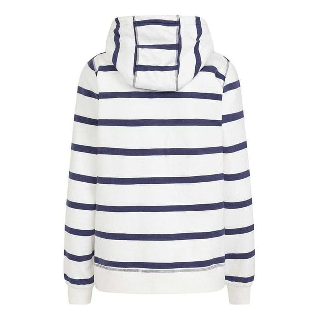 Lazy Jacks Lazy Jacks Women's Striped Full Zip Hoodie in Dark Blue - 2