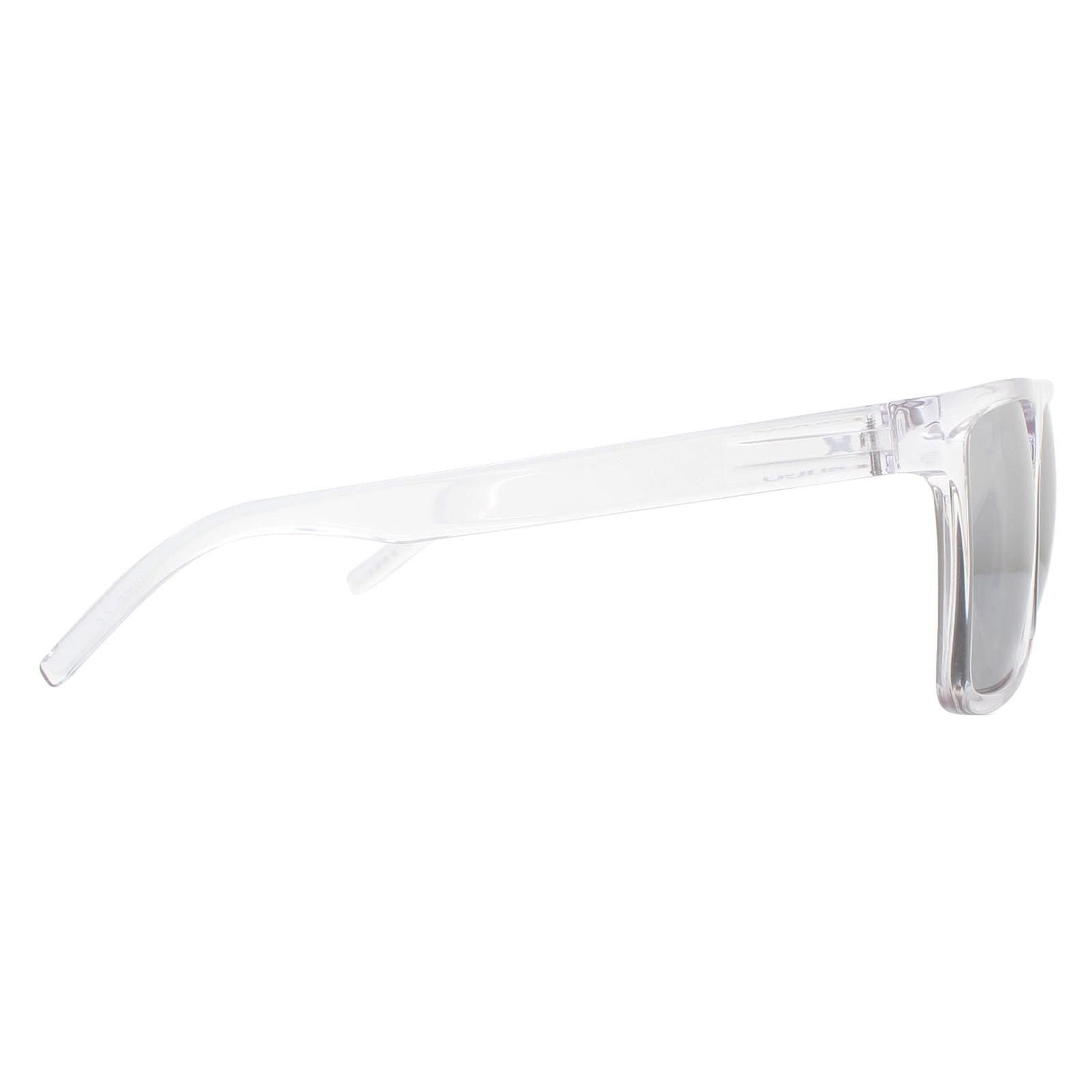 HUGO HUGO Men's Square Crystal Silver Mirror Sunglasses in Clear - 4