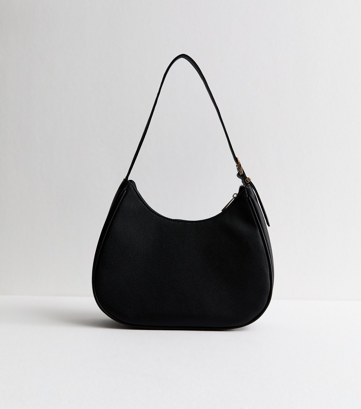 New Look Black Faux Leather Oversized Buckle Scooped Shoulder Bag New Look - 4