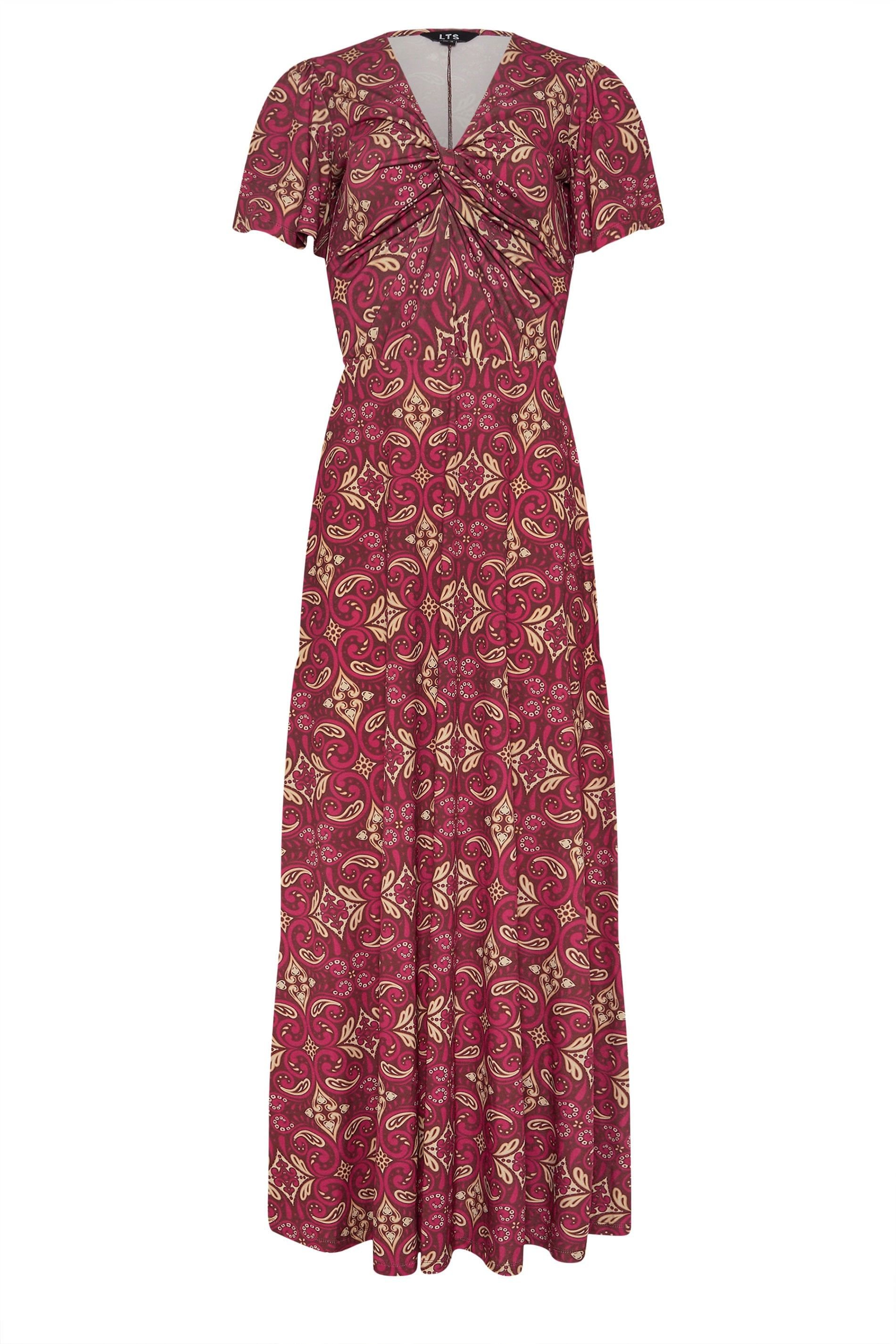 Long Tall Sally Long Tall Sally Women's Tall Twist Front Maxi Dress in Wine - 2