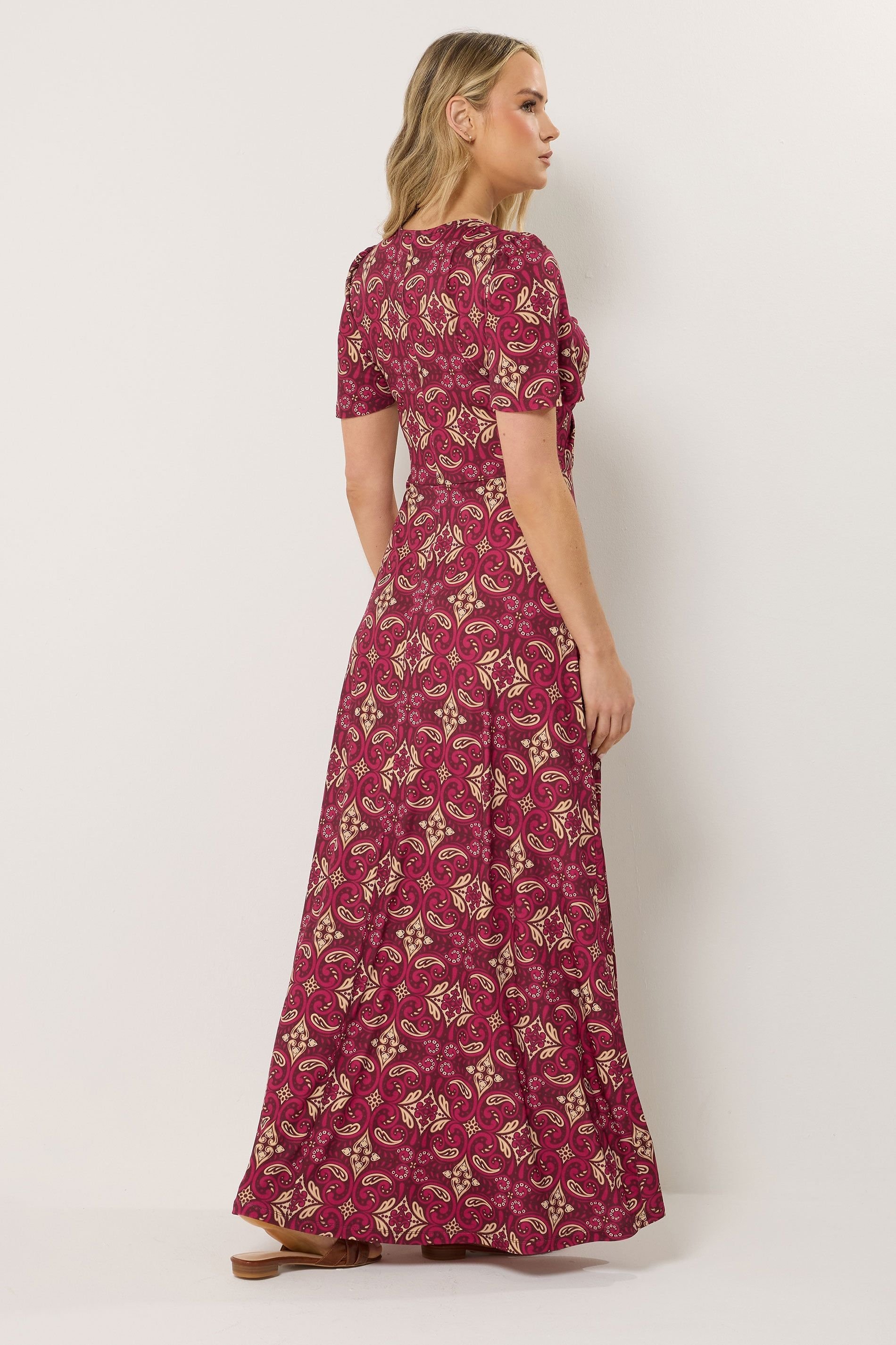 Long Tall Sally Long Tall Sally Women's Tall Twist Front Maxi Dress in Wine - 3