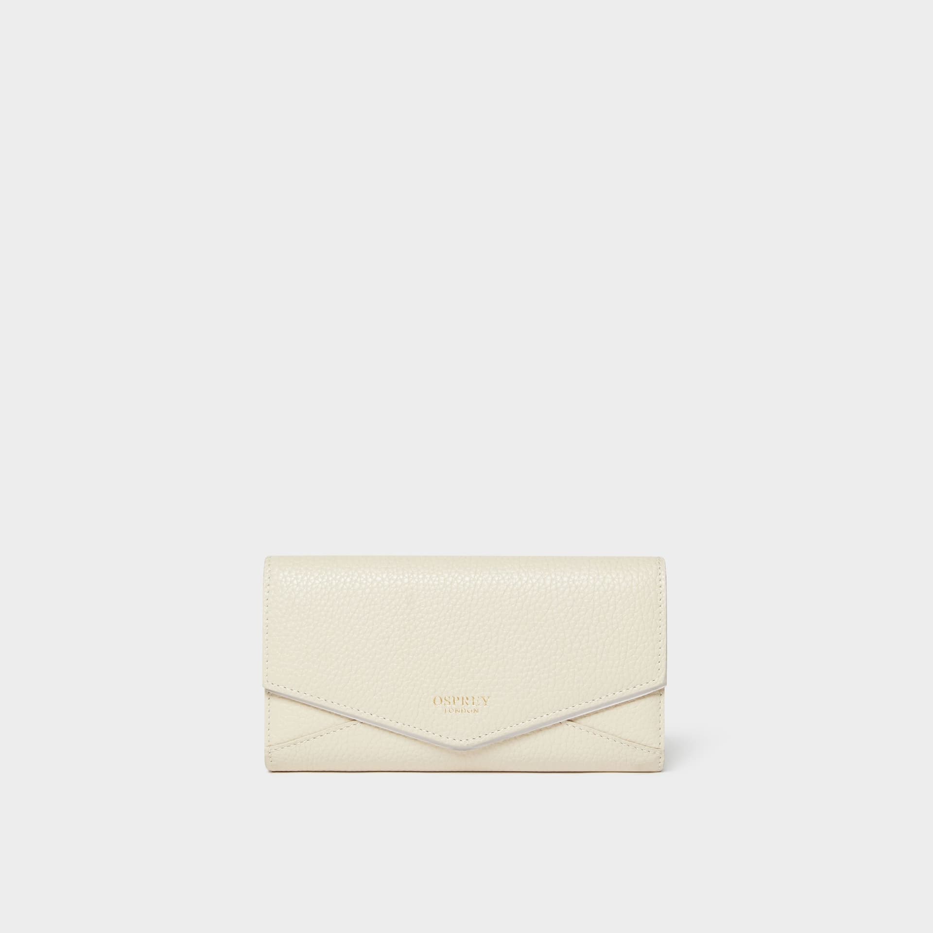 OSPREY LONDON OSPREY LONDON Women's The Core Medium Leather Matinee Purse in Off-White