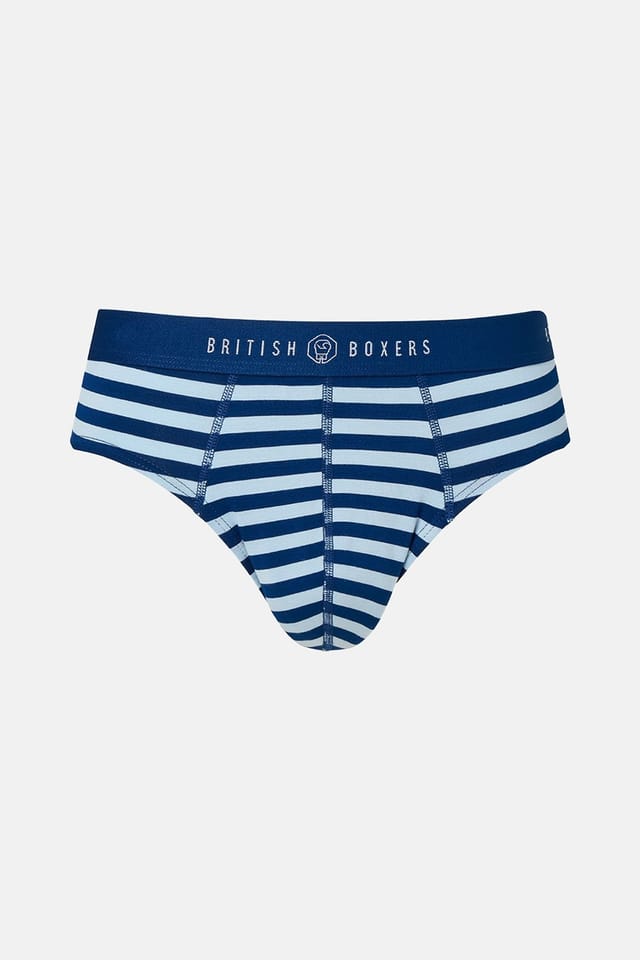 British Boxers British Boxers Men's Pack of Four "Maritime" Bamboo Briefs in Navy - 2