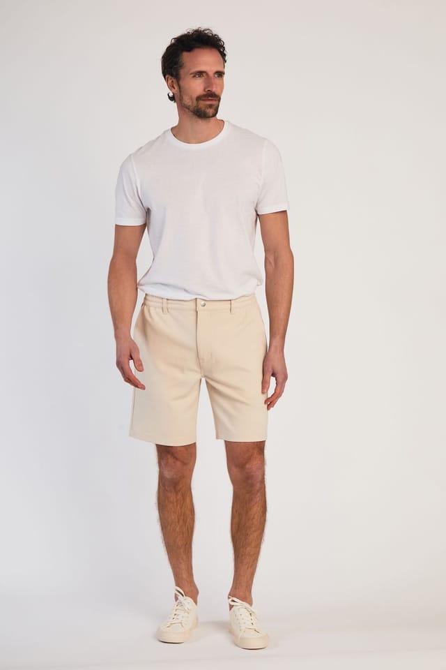 Tokyo Laundry Tokyo Laundry Men's Jersey Shorts with Drawstring in Natural - 3