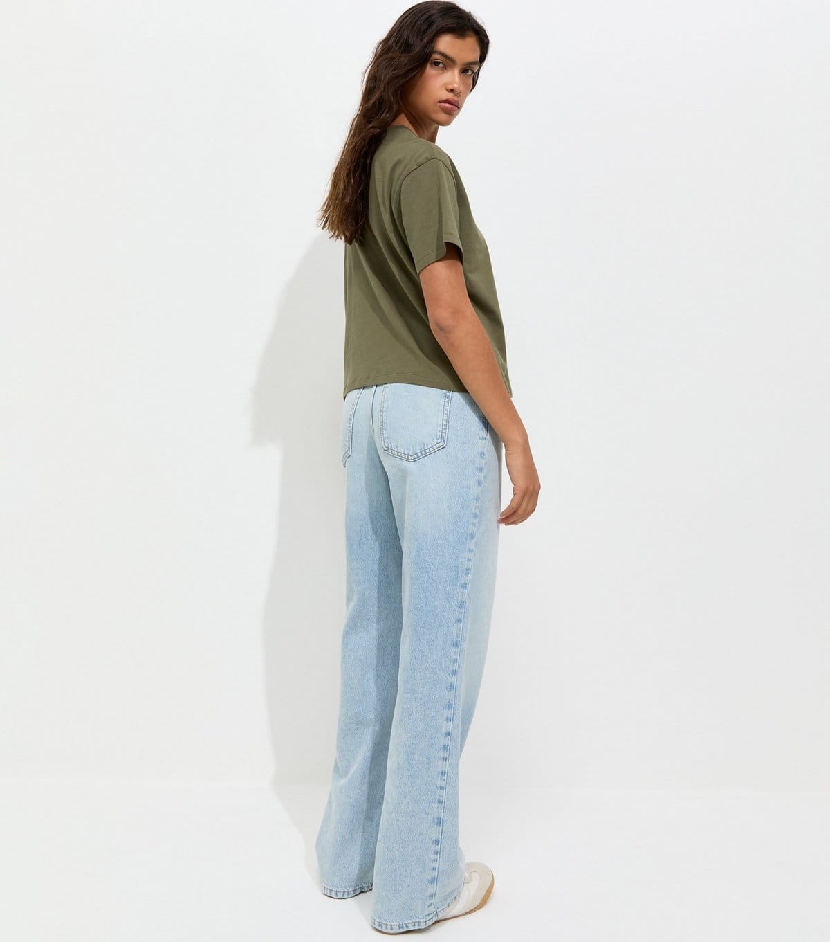 New Look Women's Dark Khaki Cotton Boxy Fit T-Shirt New Look - 4