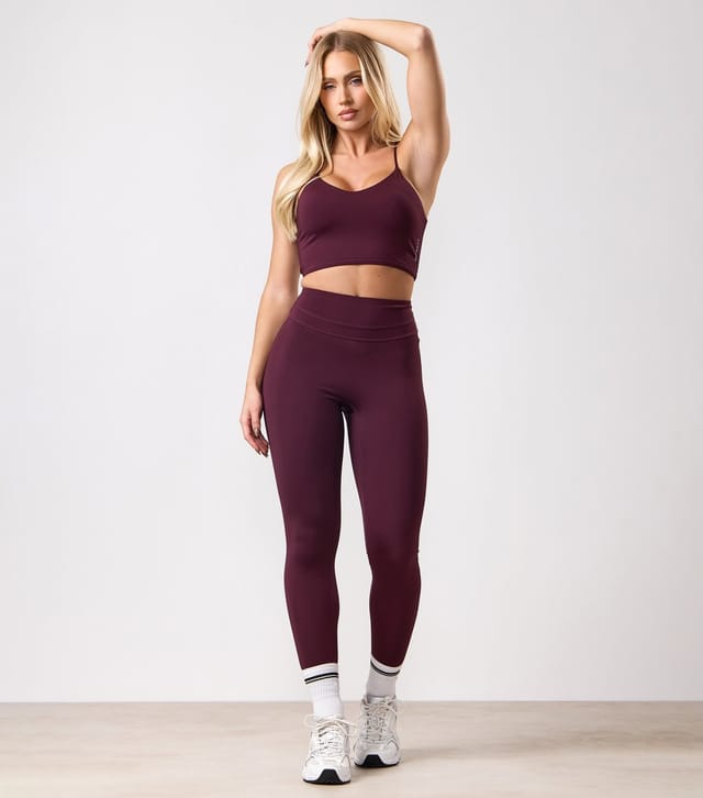 Gym King Women's Burgundy Leggings Gym King New Look - 2