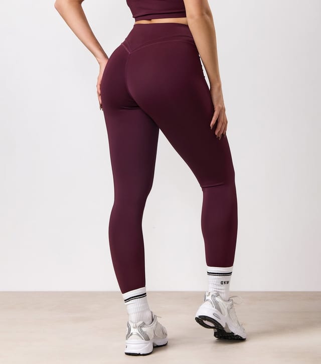 Gym King Women's Burgundy Leggings Gym King New Look - 3