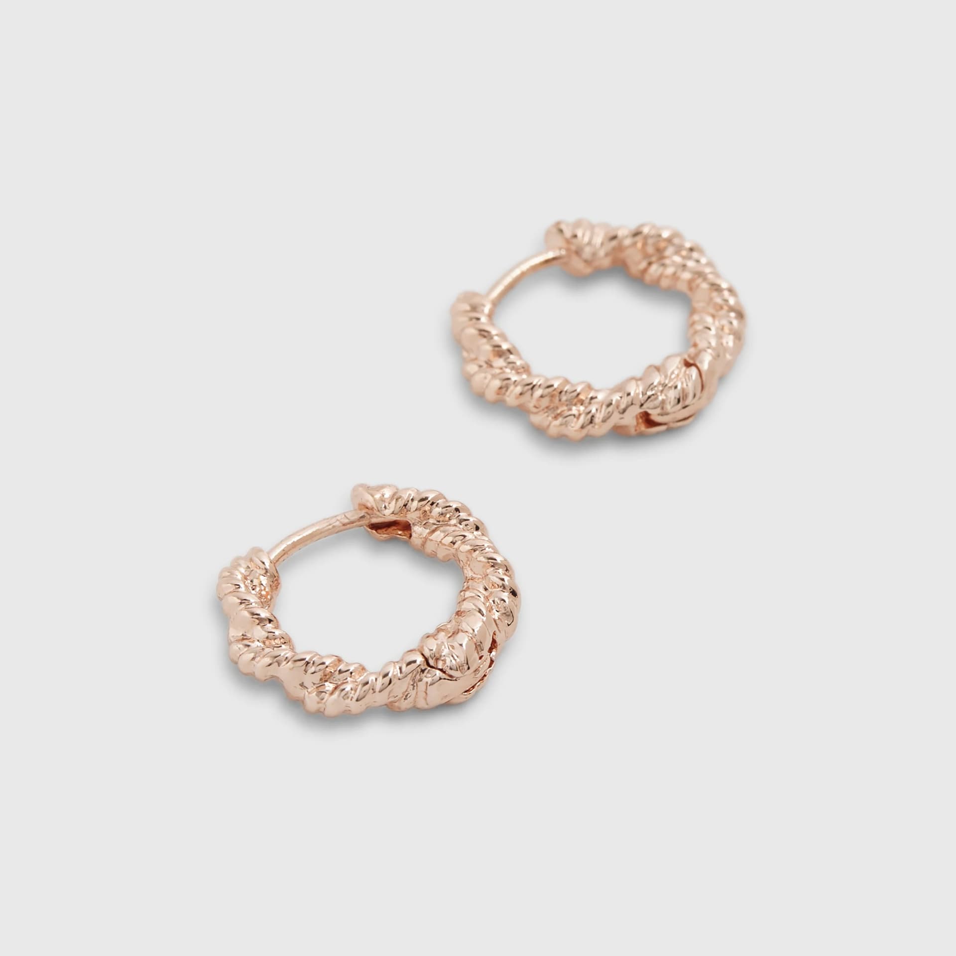 River Island River Island Womens Rose Gold Twist Hoop Earrings
