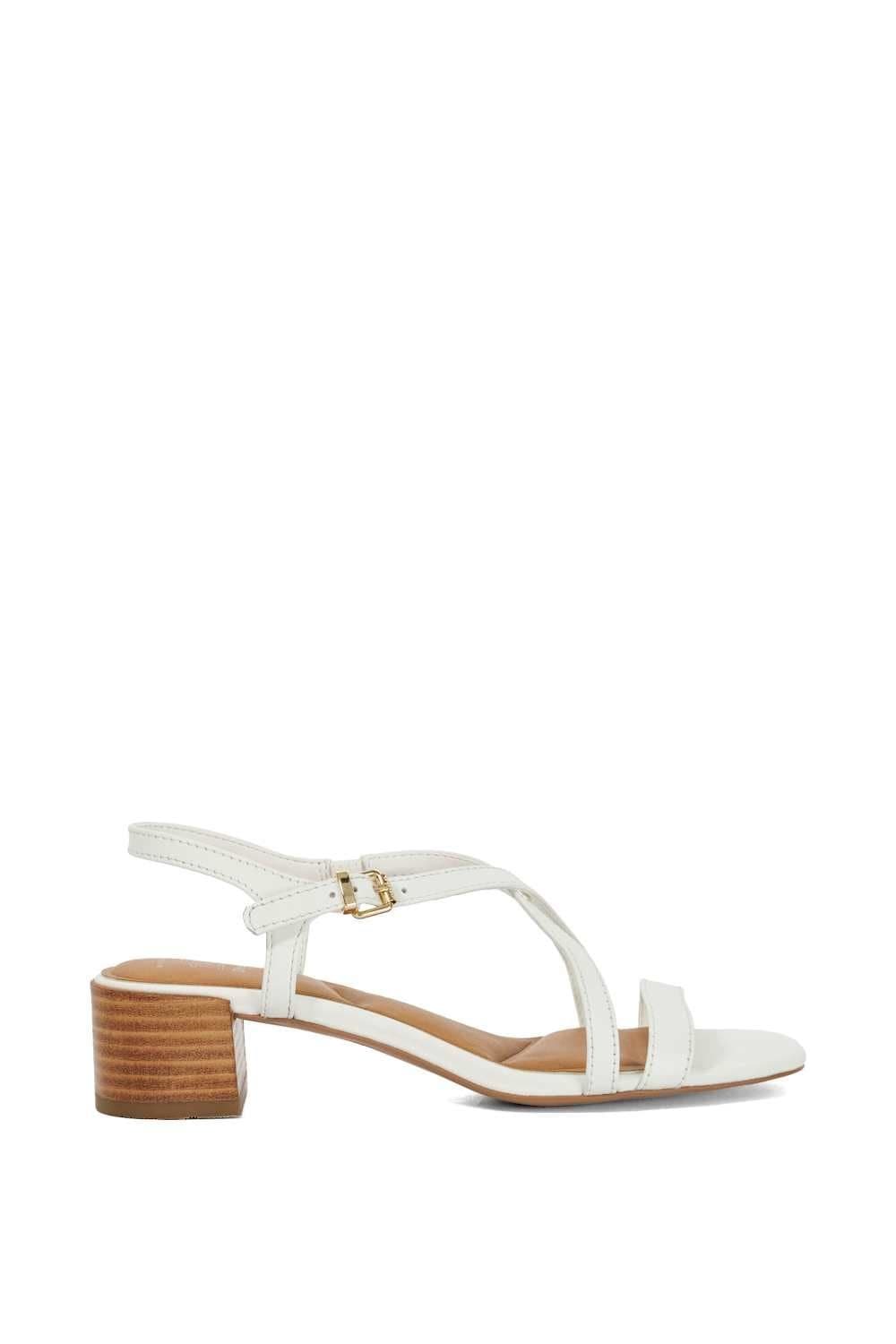 Dune London Dune London Women's Wide Fit 'Jordin' Leather Sandals in White
