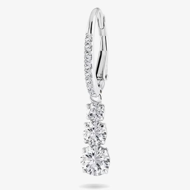Swarovski Swarovski Women's Attract Trilogy Dropper Earrings 5416155 in Silver - 3