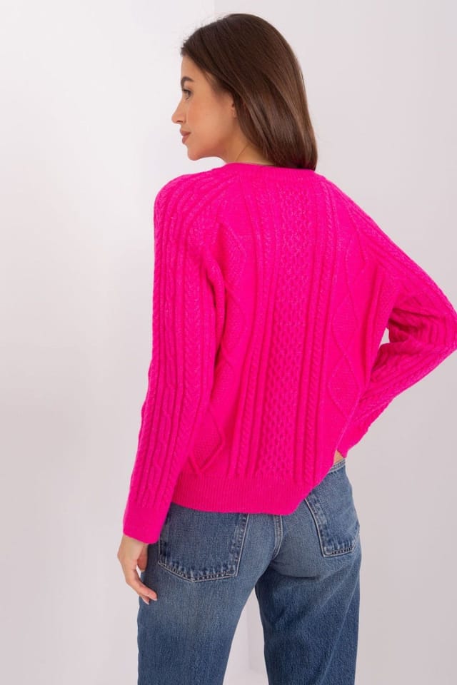Love Lace Love Lace Women's Variegated Button Front Everyday Cardigan in Pink - 3