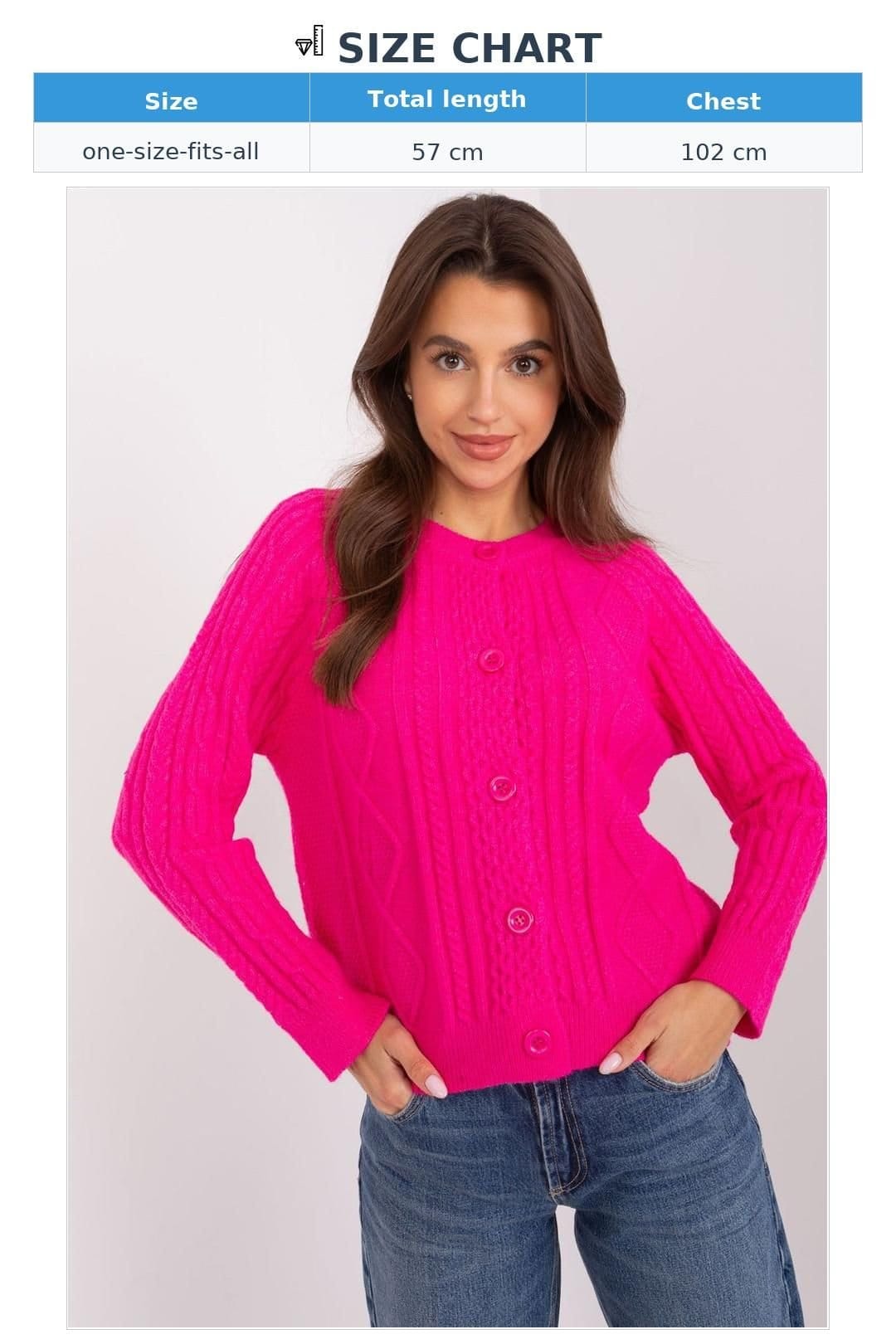 Love Lace Love Lace Women's Variegated Button Front Everyday Cardigan in Pink - 4