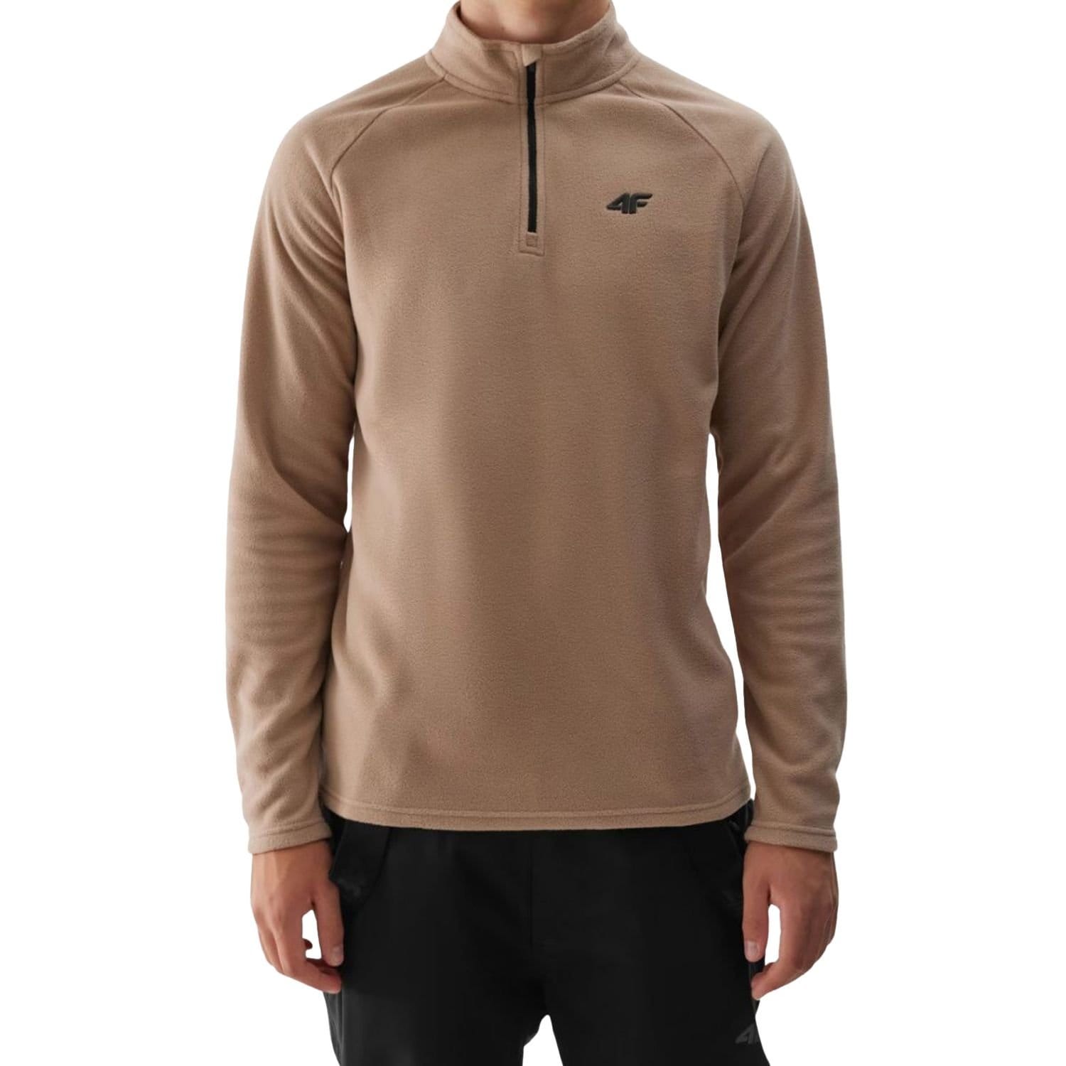 4F 4F Men's Fleece Thermoactive Sweatshirt in Beige - 4