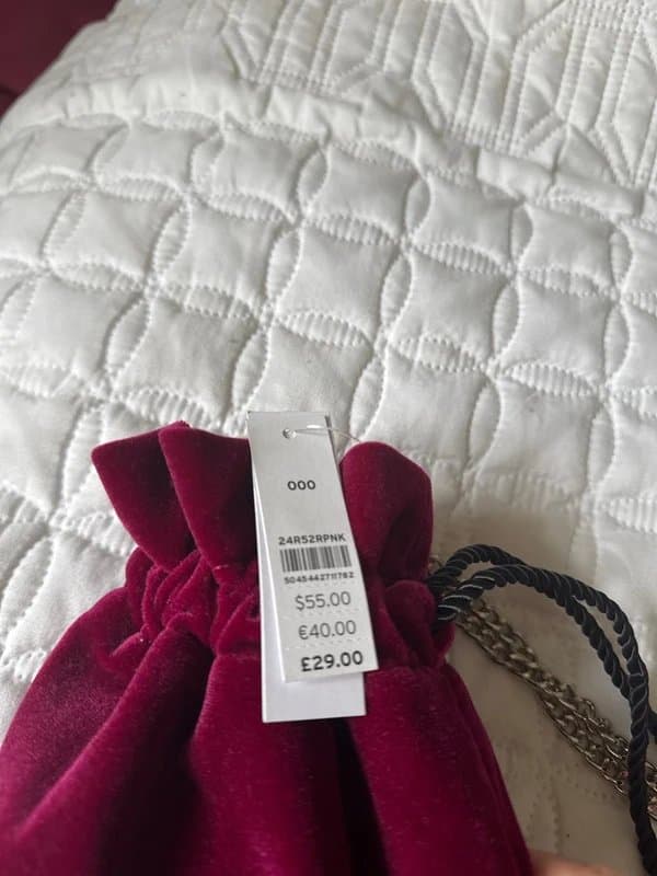 New Look New look red velvet evening bag