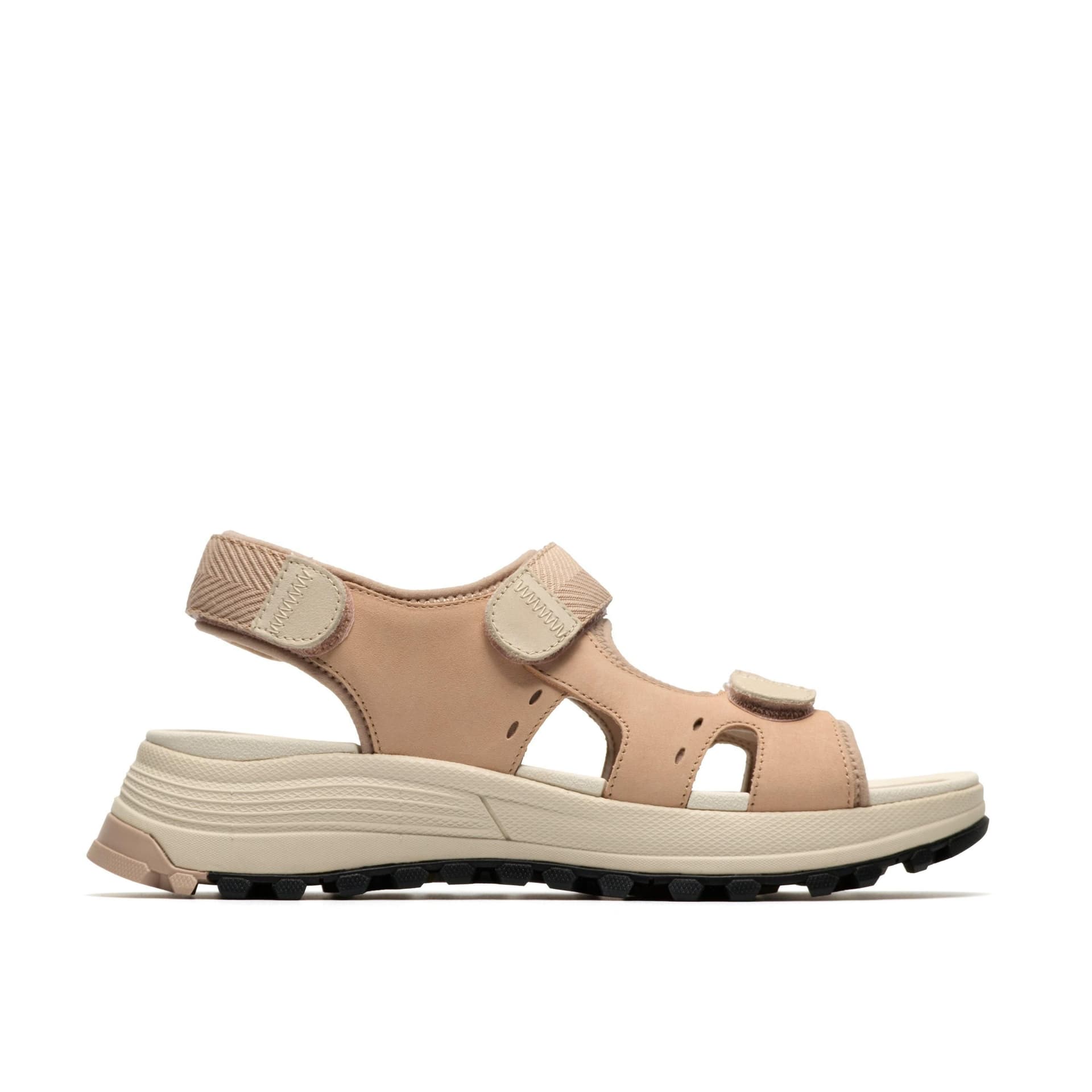 Clarks Clarks Women's ATL Trek Surf Sand Combination Flat Sandals, ATL in Beige