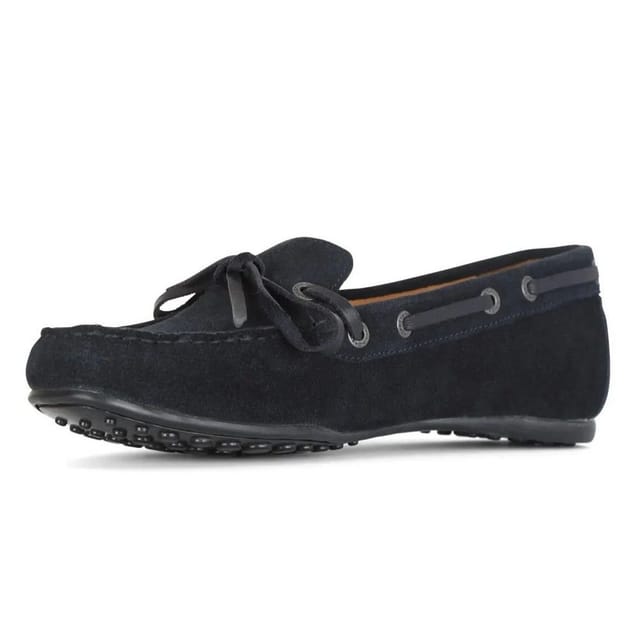 Moretta Moretta Women's Sofia Suede Moccasins in Navy - 2