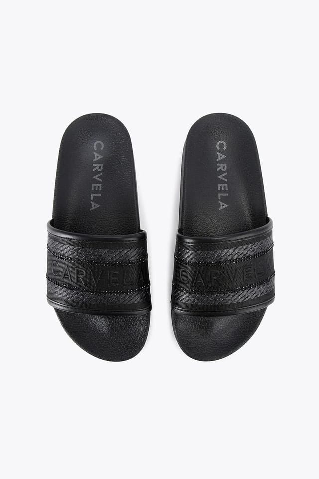 Carvela Carvela Women's 'Sicily Slider' Fabric Sandals in Black - 2