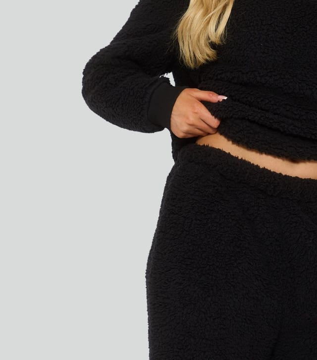 Loungeable Women's Black Borg Lounge Set Loungeable New Look - 3