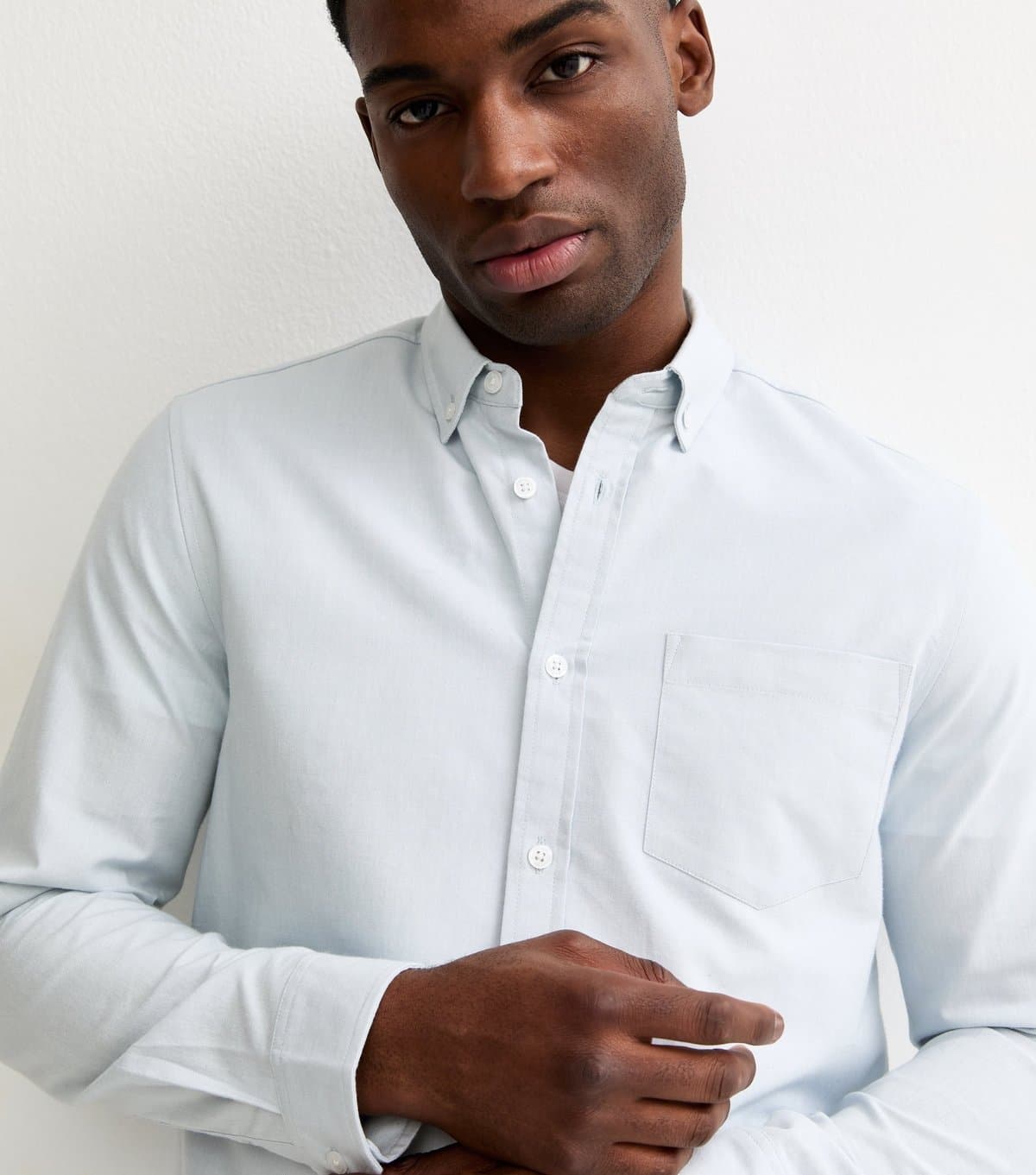 New Look Men's Light Blue Regular Oxford Shirt New Look