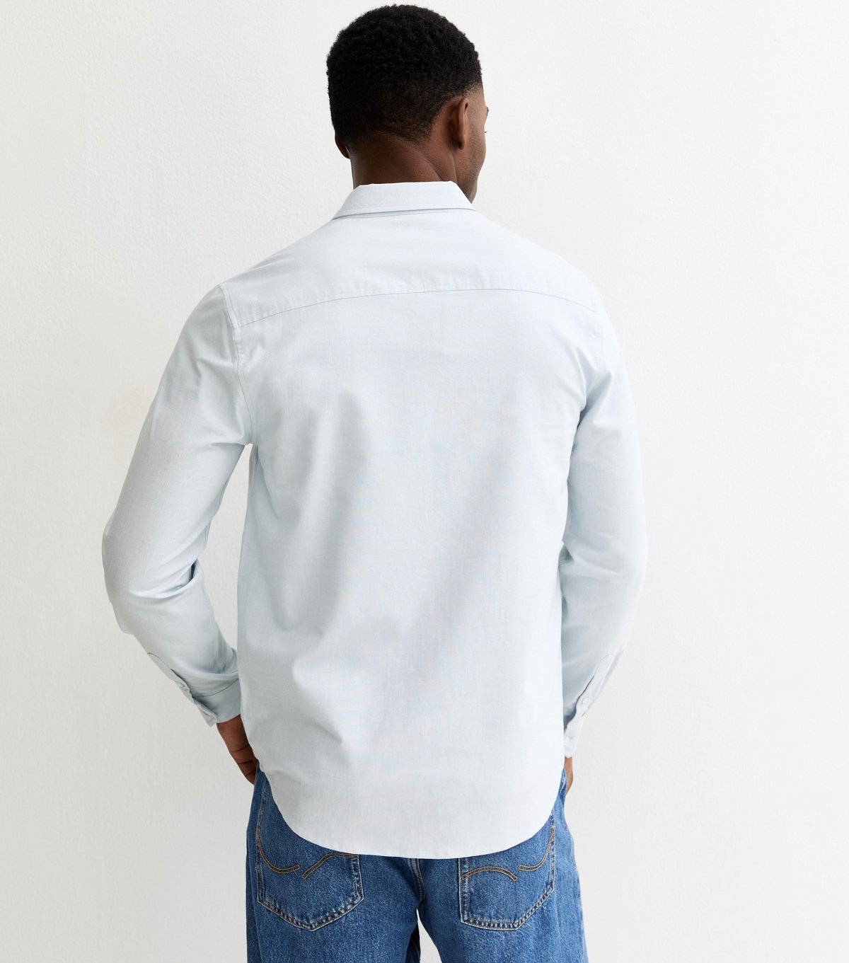 New Look Men's Light Blue Regular Oxford Shirt New Look - 4