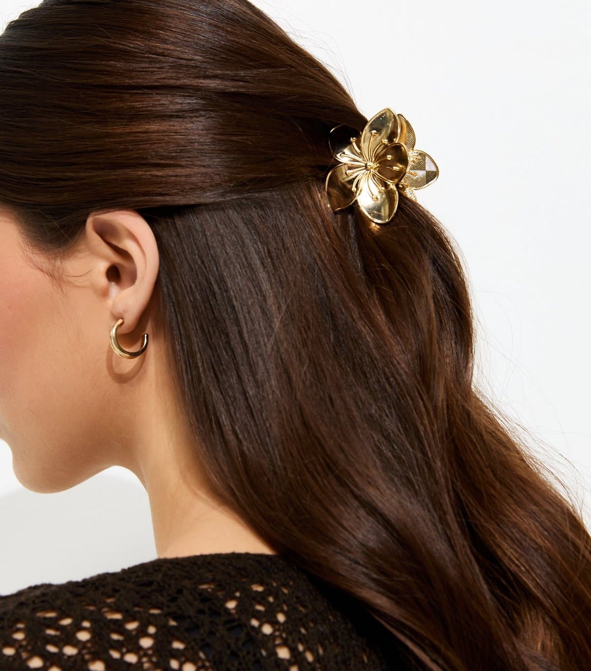 New Look Gold Tone Metal Flower Hair Claw Clip New Look