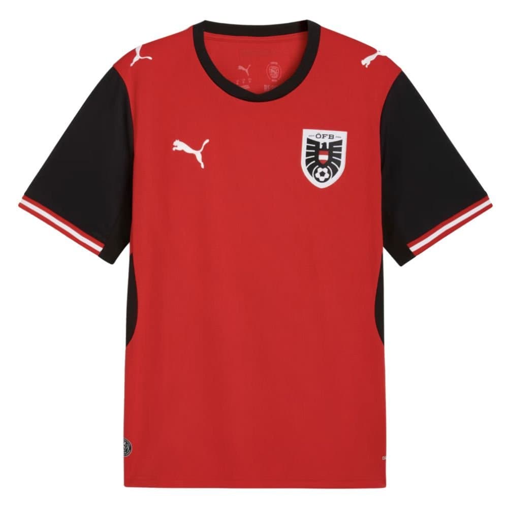 Austria Austria Men's Personalised 2026 2027 Home Shirt in Red