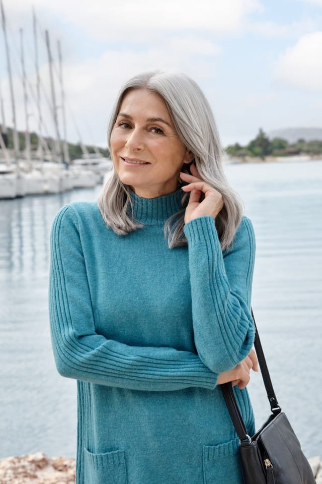 WoolOvers WoolOvers Women's Turtle Neck Tunic in Teal - 2