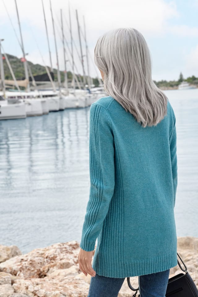 WoolOvers WoolOvers Women's Turtle Neck Tunic in Teal - 3