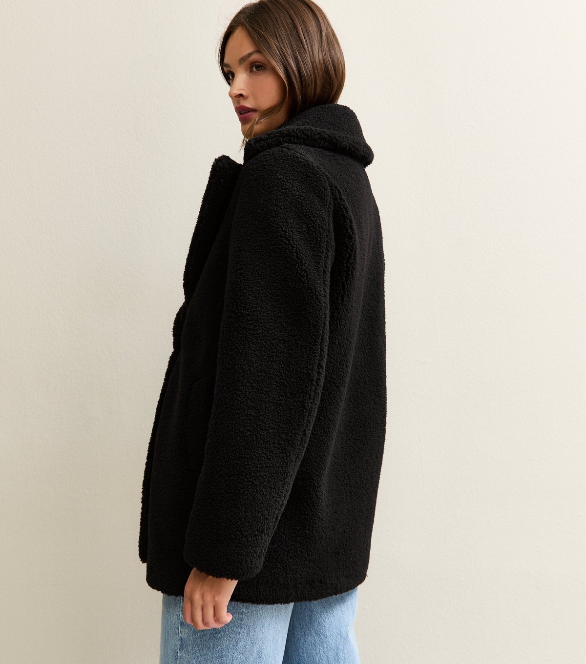 New Look Women's Tall Black Borg Coat New Look - 4