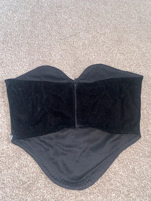 ASOS Embellished black velvet corset top