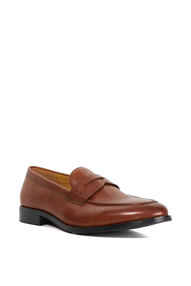Dune London Dune London Men's Wide Fit 'Skylers' Leather Loafers in Brown - 2