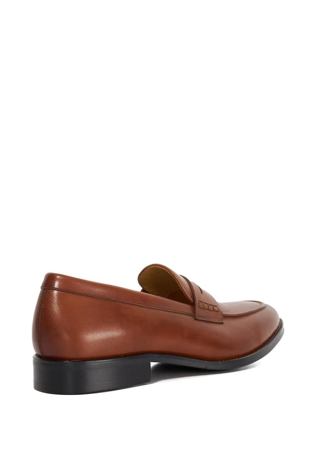 Dune London Dune London Men's Wide Fit 'Skylers' Leather Loafers in Brown - 3