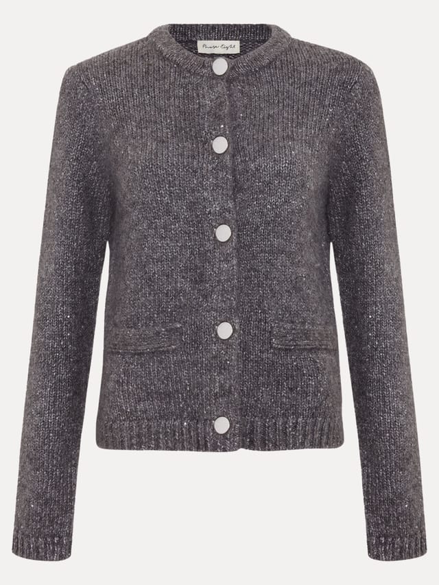 Phase Eight Phase Eight Women's Eden Knitted Jacket in Dark Grey - 2