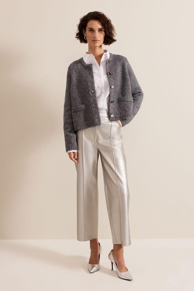 Phase Eight Phase Eight Women's Eden Knitted Jacket in Dark Grey - 3