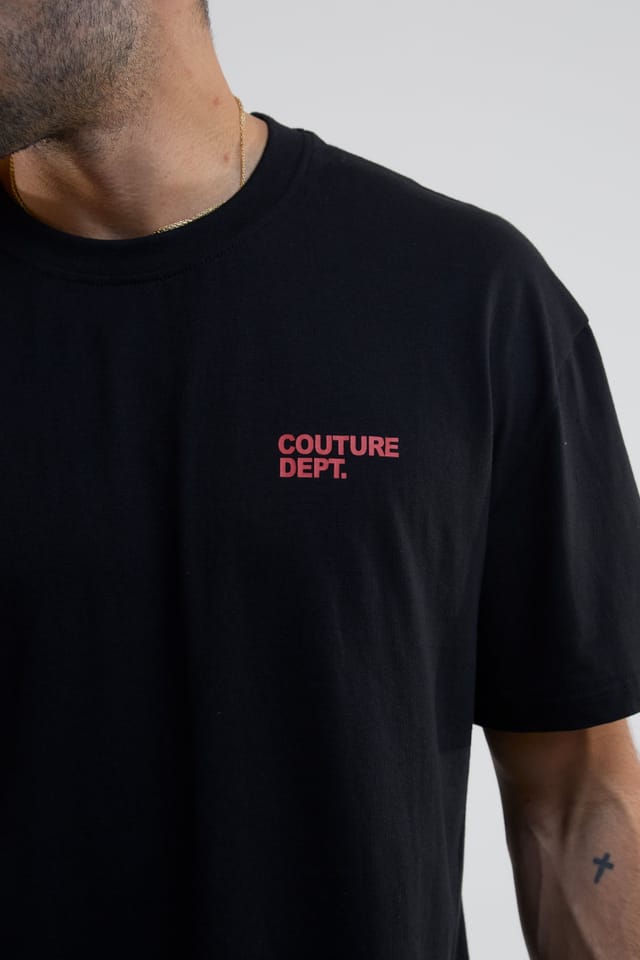 BCouture BCouture Men's Oversized Cotton T-Shirt in Black - 2
