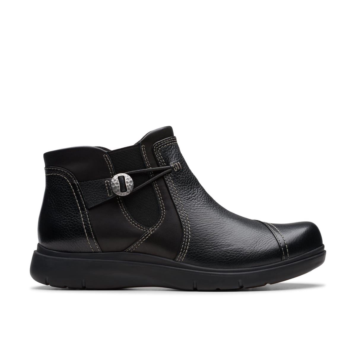 Clarks Clarks Women's Certina Joy Black Leather Ankle Boots - 1