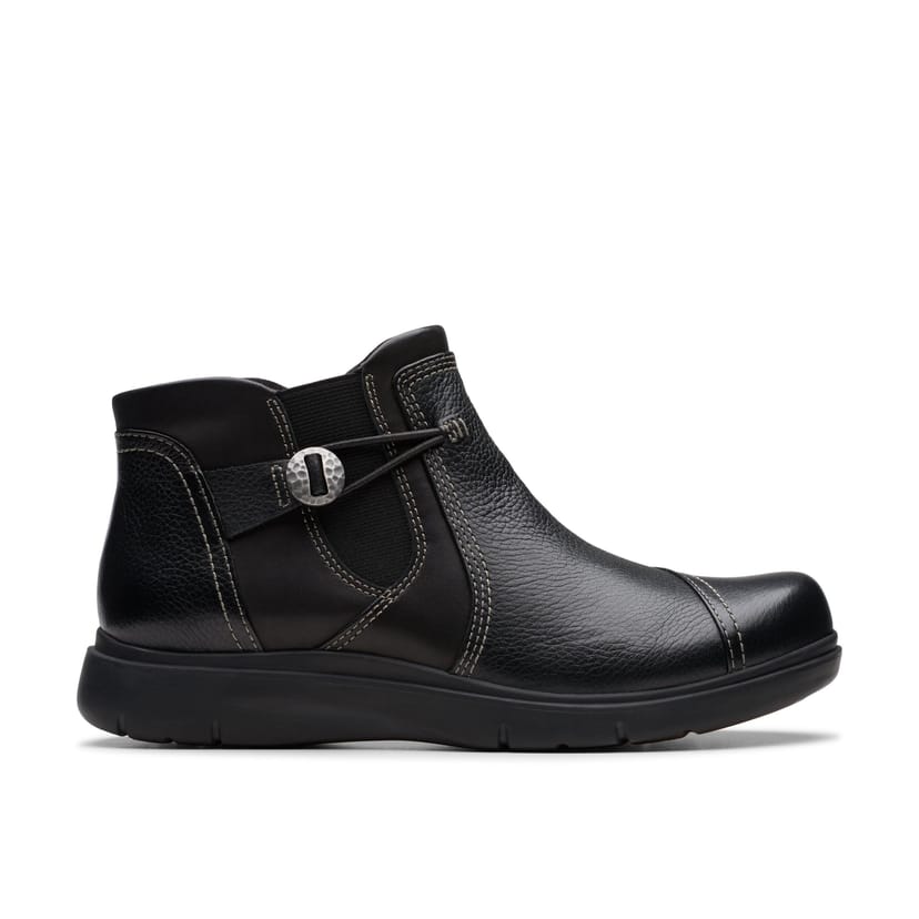 Clarks Clarks Women's Certina Joy Black Leather Ankle Boots - 1