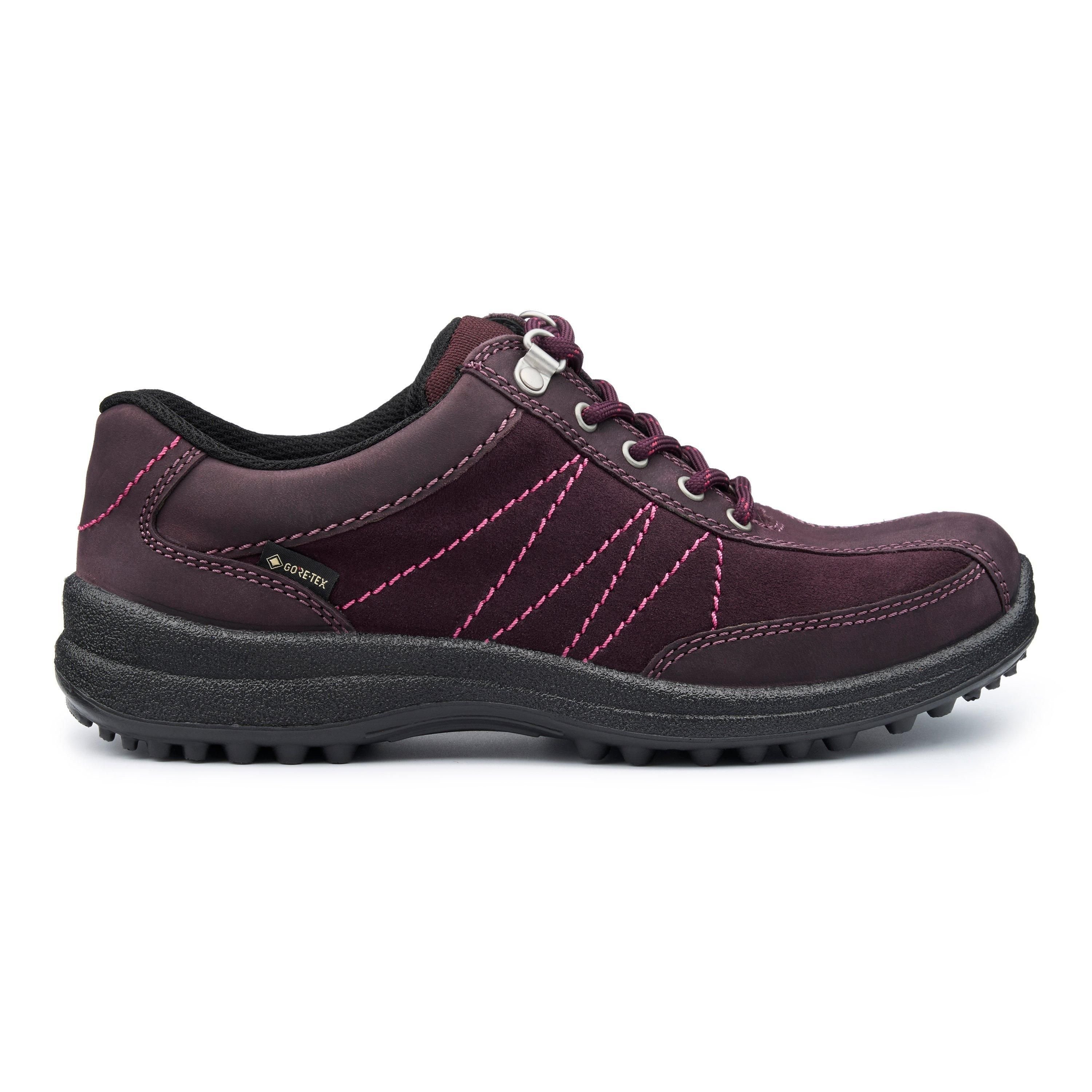 Hotter Hotter Women's Wide Fit 'Mist' Gore-Tex® Shoes in Wine - 4
