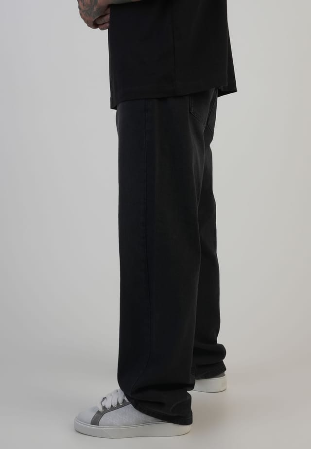 SikSilk SikSilk Men's Loose Fit Jeans in Black - 2