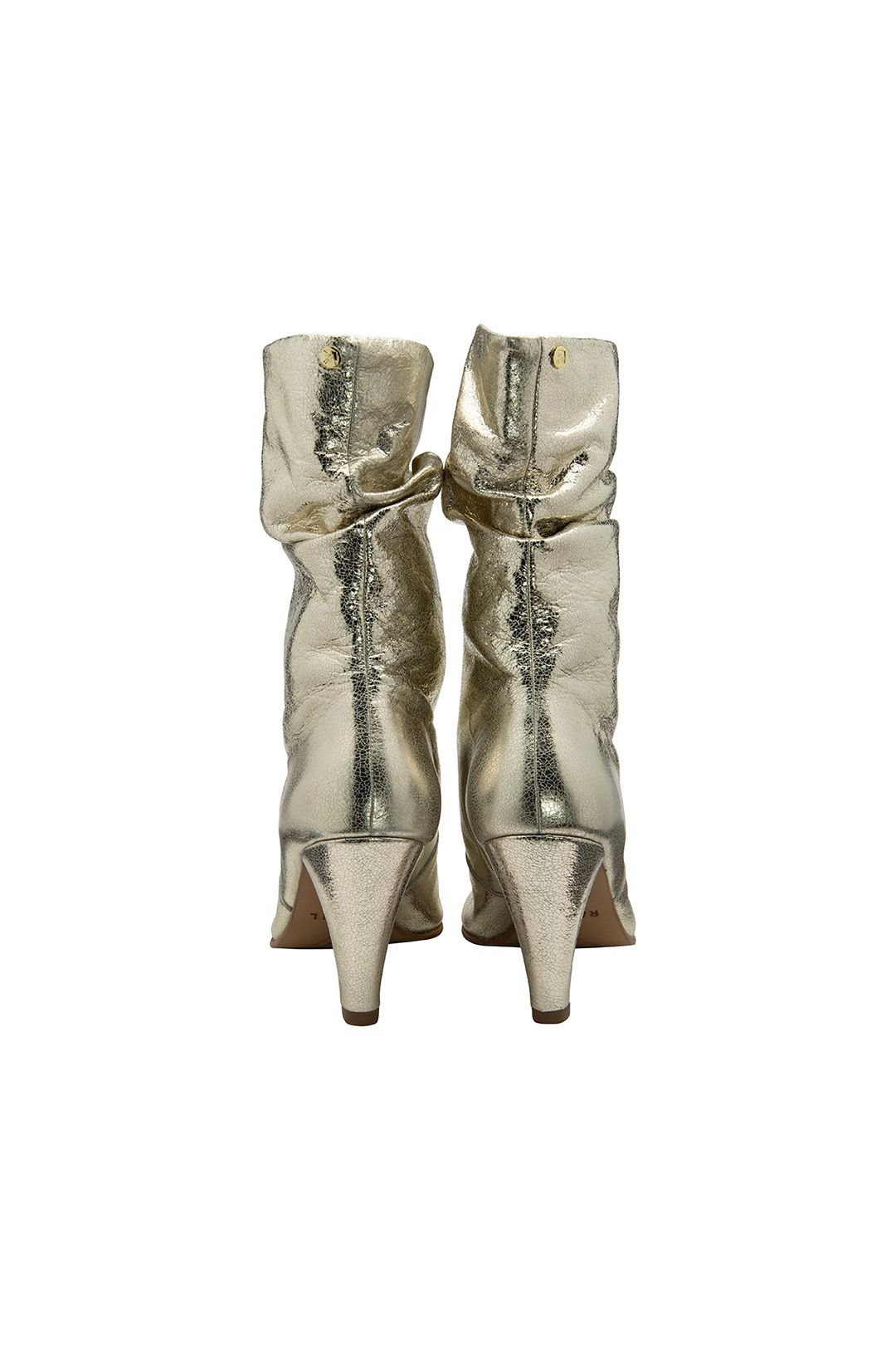 Ravel Ravel Women's 'Gatton' Leather Stiletto-Heel Mid-Calf Boots in Gold - 3