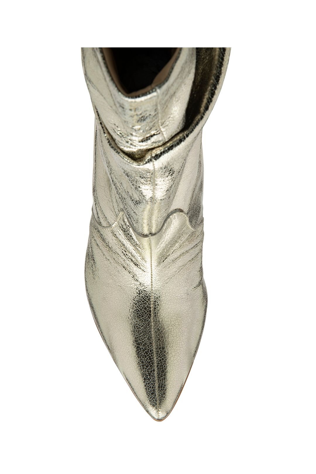 Ravel Ravel Women's 'Gatton' Leather Stiletto-Heel Mid-Calf Boots in Gold - 4